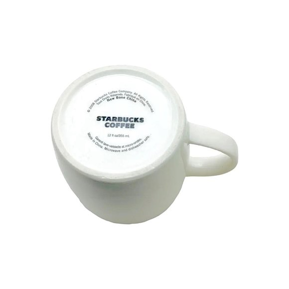 2008 Starbucks Coffee Tea Mug Cup, Porcelain Ceramic, Green Signature Logo - Picture 9 of 10